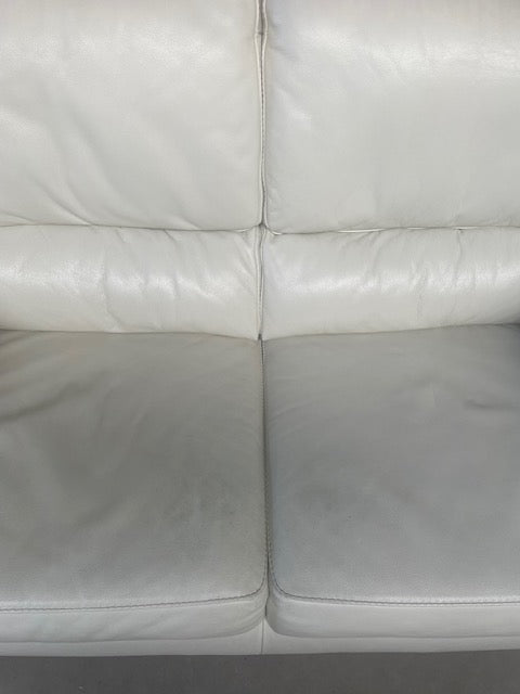 Witte lederen zetel