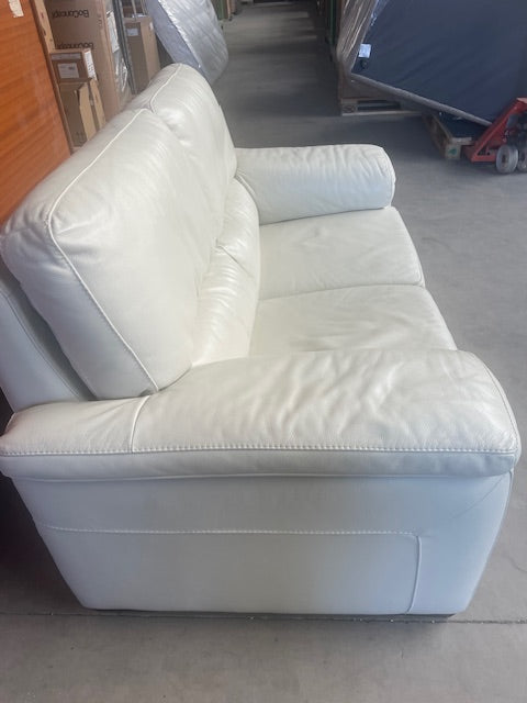 Witte lederen zetel