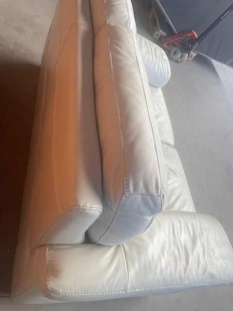 Witte lederen zetel